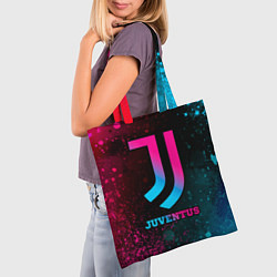 Сумка-шопер Juventus - neon gradient, цвет: 3D-принт — фото 2