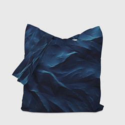 Сумка-шопер Синие глубокие абстрактные волны, цвет: 3D-принт