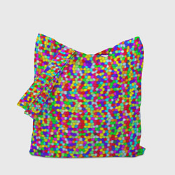 Сумка-шопер Разноцветная мелкая мозаика, цвет: 3D-принт
