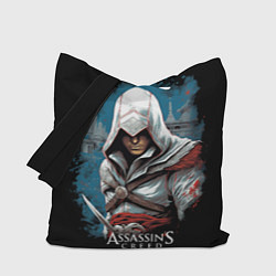 Сумка-шопер Assassins creed белый костюм, цвет: 3D-принт