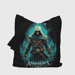 Сумка-шопер Assassins creed темный стиль, цвет: 3D-принт