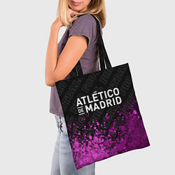 Сумка-шопер Atletico Madrid pro football посередине, цвет: 3D-принт — фото 2