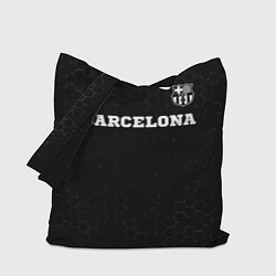 Сумка-шопер Barcelona sport на темном фоне посередине, цвет: 3D-принт