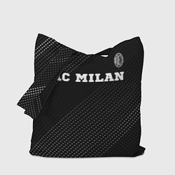 Сумка-шопер AC Milan sport на темном фоне посередине, цвет: 3D-принт