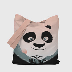 Сумка-шопер Силуэт кунг фу панда, цвет: 3D-принт