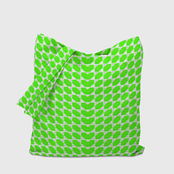 Сумка-шоппер Зелёные лепестки шестиугольники