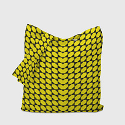 Сумка-шопер Жёлтые лепестки шестиугольники, цвет: 3D-принт