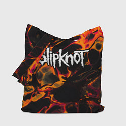 Сумка-шопер Slipknot red lava, цвет: 3D-принт