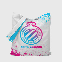 Сумка-шопер Club Brugge neon gradient style, цвет: 3D-принт