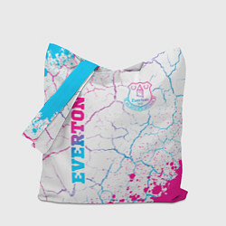 Сумка-шопер Everton neon gradient style вертикально, цвет: 3D-принт