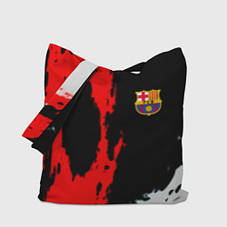 Сумка-шопер Barcelona fc краски спорт, цвет: 3D-принт