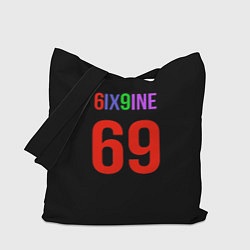 Сумка-шопер 6ix9ine logo, цвет: 3D-принт