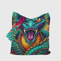 Сумка-шопер Мифическая змея, цвет: 3D-принт