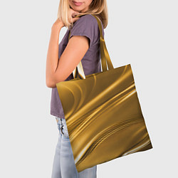 Сумка-шопер Золотой сплав абстрактная текстура, цвет: 3D-принт — фото 2
