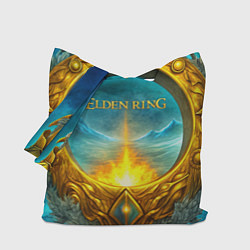 Сумка-шопер Elden Ring золотое кольцо и зимний холод, цвет: 3D-принт