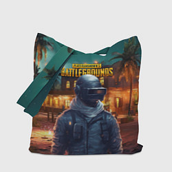 Сумка-шопер PUBG персонаж в городе, цвет: 3D-принт