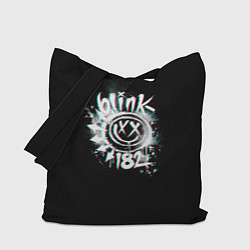 Сумка-шопер Blink-182 glitch, цвет: 3D-принт
