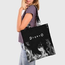 Сумка-шопер Diablo fire black, цвет: 3D-принт — фото 2