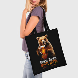 Сумка-шопер Пивной медведь, цвет: 3D-принт — фото 2