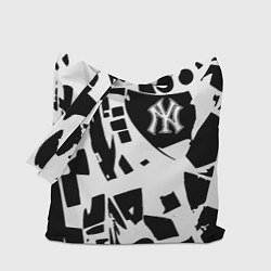 Сумка-шопер New York yankees - abstraction, цвет: 3D-принт