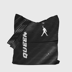 Сумка-шопер Queen metal rock lines, цвет: 3D-принт