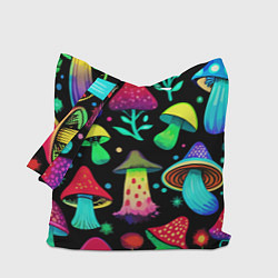 Сумка-шоппер Биолюминесцентные кислотные грибы