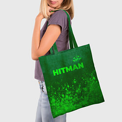 Сумка-шопер Hitman - green gradient посередине, цвет: 3D-принт — фото 2