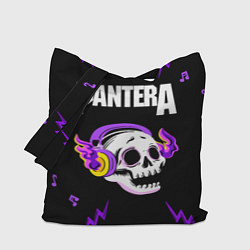 Сумка-шопер Pantera неоновый череп, цвет: 3D-принт