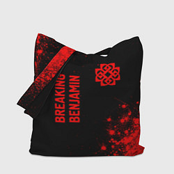 Сумка-шопер Breaking Benjamin - red gradient вертикально, цвет: 3D-принт