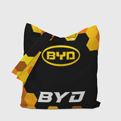 Сумка-шопер BYD - gold gradient по-центру, цвет: 3D-принт