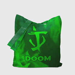 Сумка-шопер Doom - green gradient, цвет: 3D-принт