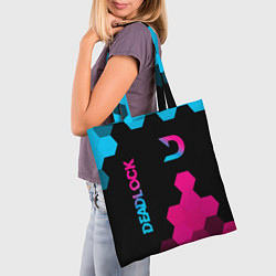 Сумка-шопер Deadlock - neon gradient вертикально, цвет: 3D-принт — фото 2