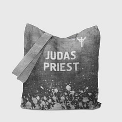 Сумка-шопер Judas Priest - grey gradient посередине, цвет: 3D-принт