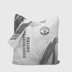 Сумка-шопер Manchester United - white gradient вертикально, цвет: 3D-принт