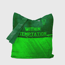 Сумка-шопер Within Temptation - green gradient посередине, цвет: 3D-принт