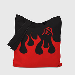 Сумка-шопер Linkin park logo fire, цвет: 3D-принт