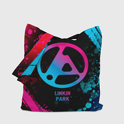 Сумка-шопер Linkin Park 2024 - neon gradient, цвет: 3D-принт