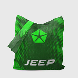 Сумка-шопер Jeep - green gradient по-центру, цвет: 3D-принт