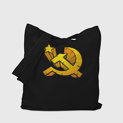 Сумка-шопер СССР серп и молот лого, цвет: 3D-принт
