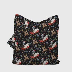 Сумка-шоппер Рик и Морти сани с оленем - Christmas