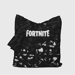 Сумка-шопер Fortnite pattern black, цвет: 3D-принт