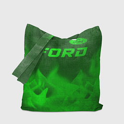 Сумка-шопер Ford - green gradient посередине, цвет: 3D-принт