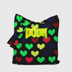 Сумка-шоппер Doom кислотные сердца