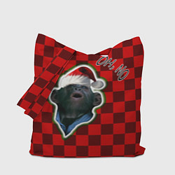 Сумка-шопер Новогодняя oh, no обезьяна, цвет: 3D-принт