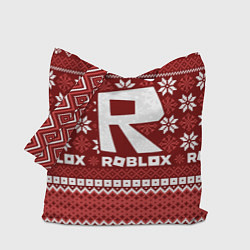 Сумка-шопер Новогодний свитер ugly Roblox, цвет: 3D-принт