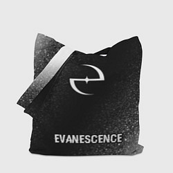 Сумка-шопер Evanescence glitch на темном фоне по-центру, цвет: 3D-принт