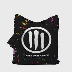 Сумка-шопер Three Days Grace конфети, цвет: 3D-принт