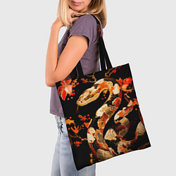 Сумка-шопер Змея в красном падубе, цвет: 3D-принт — фото 2