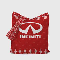 Сумка-шопер Новогодний Infiniti с оленями, цвет: 3D-принт