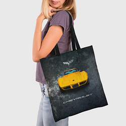 Сумка-шопер Спортивный американский Chevrolet Corvette, цвет: 3D-принт — фото 2